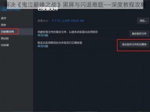 解决《鬼泣巅峰之战》黑屏与闪退难题——深度教程攻略
