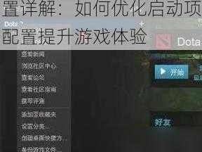 DOTA2国服启动项设置详解：如何优化启动项配置提升游戏体验