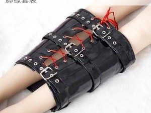 Asian 捆绑女犯 bdsm 束缚女用皮革手铐脚镣套装