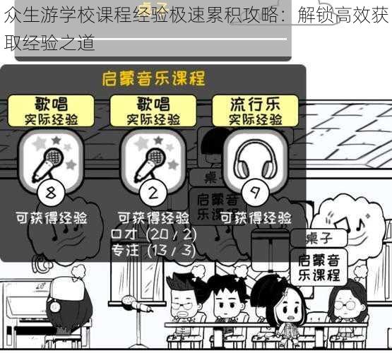 众生游学校课程经验极速累积攻略：解锁高效获取经验之道