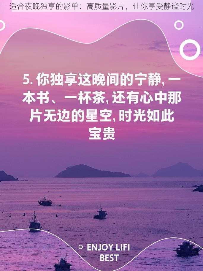 适合夜晚独享的影单：高质量影片，让你享受静谧时光