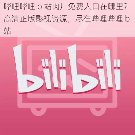 哔哩哔哩 b 站肉片免费入口在哪里？高清正版影视资源，尽在哔哩哔哩 b 站