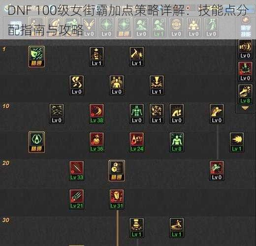 DNF 100级女街霸加点策略详解：技能点分配指南与攻略