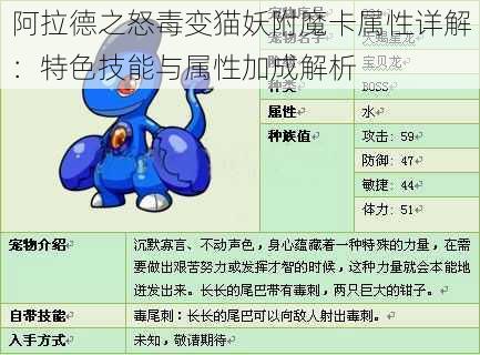 阿拉德之怒毒变猫妖附魔卡属性详解：特色技能与属性加成解析