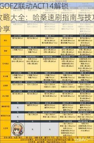 FGOFZ联动ACT14解锁攻略大全：哈桑速刷指南与技巧分享