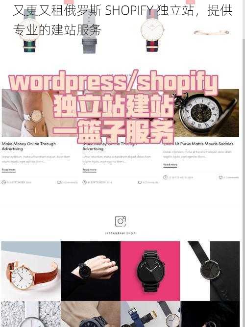 又更又租俄罗斯 SHOPIFY 独立站，提供专业的建站服务