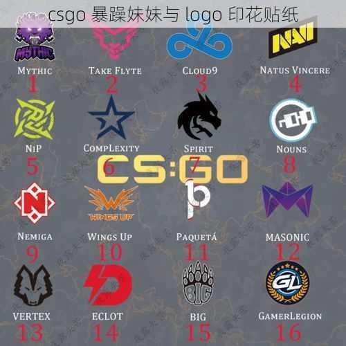 csgo 暴躁妹妹与 logo 印花贴纸