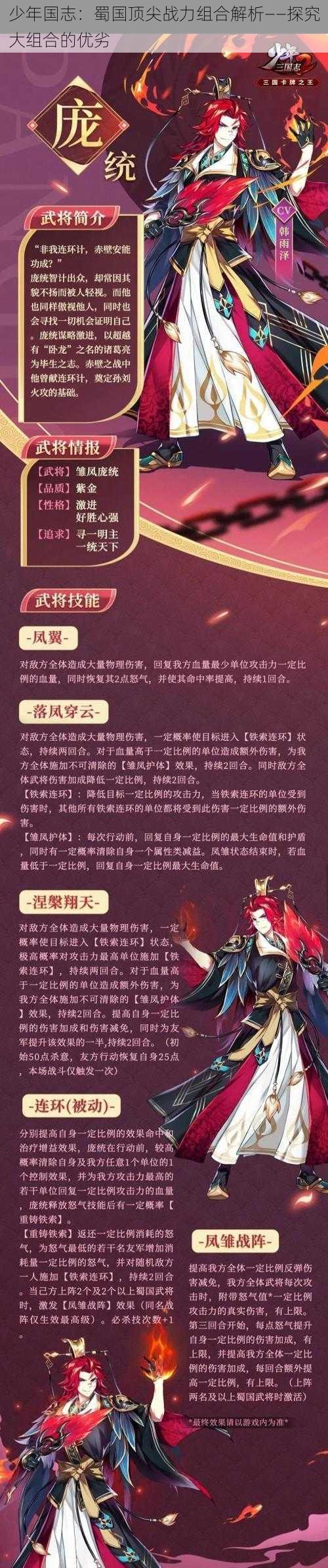 少年国志：蜀国顶尖战力组合解析——探究大组合的优劣