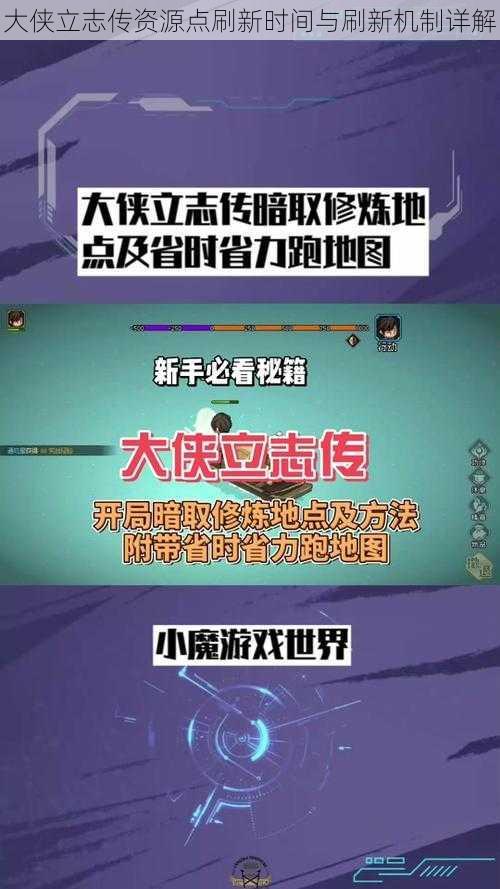 大侠立志传资源点刷新时间与刷新机制详解