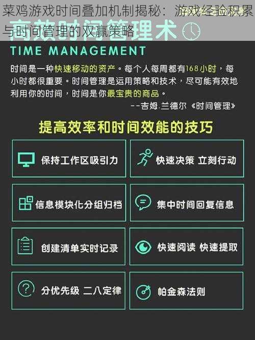 菜鸡游戏时间叠加机制揭秘：游戏经验积累与时间管理的双赢策略