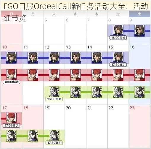 FGO日服OrdealCall新任务活动大全：活动细节览