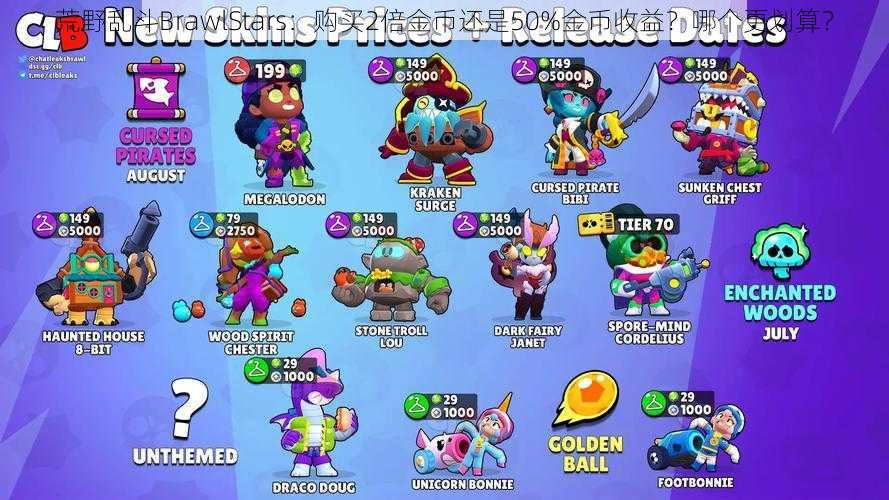 荒野乱斗BrawlStars：购买2倍金币还是50%金币收益？哪个更划算？