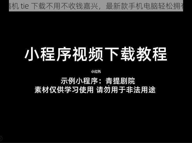 搞机 tie 下载不用不收钱嘉兴，最新款手机电脑轻松拥有